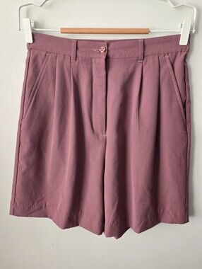 Vintage ARROW AMERICA'S GOLF High-Waist Pleated Women's Shorts in Dusty Mauve
